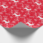Papier Cadeau rouge cerf (Coin)