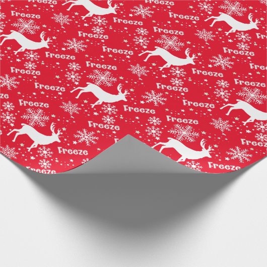 Papier Cadeau rouge cerf (Coin)