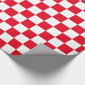 Papier Cadeau Rouge Checkered (Coin)