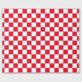 Papier Cadeau Rouge Checkered (Plat)