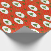 Papier Cadeau Rouge clair et vert citron vert (Coin)