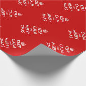 Papier Cadeau Rouge Conserver le calme Noël emballage papier cad (Coin)