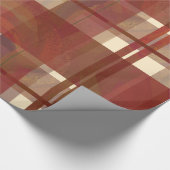 Papier Cadeau Rouge d'automne de plaid de Madras (Coin)