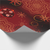 Papier Cadeau Rouge de fête (Coin)