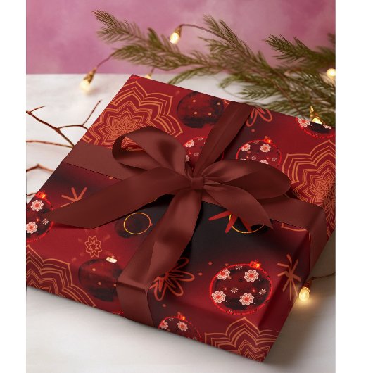 Papier Cadeau Rouge de fête
