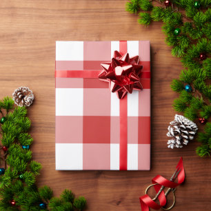 Papier Cadeau Rouge de Noël Buffalo à carreaux
