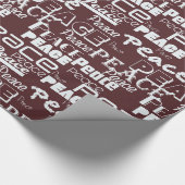 Papier Cadeau Rouge de paix inspirant (Coin)