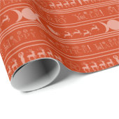 Papier Cadeau Rouge de papier d'emballage de Noël (Coin rond)