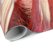 Papier Cadeau Rouge et beige (Coin rond)