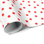 Papier Cadeau Rouge Et Blanc (Coin rond)