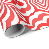 Papier Cadeau Rouge et blanc (Coin rond)