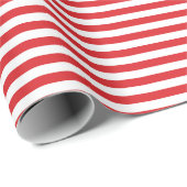 Papier Cadeau Rouge Et Blanc À Épais (Coin rond)
