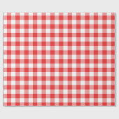 Papier Cadeau Rouge et blanc Checkered (Plat)