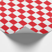 Papier Cadeau Rouge et blanc Checkered (Coin)