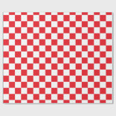 Papier Cadeau Rouge et blanc Checkered (Plat)