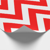 Papier Cadeau Rouge et blanc Grandes Dimensions Verticales Chevr (Coin)