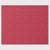 Papier Cadeau Rouge Et Blanc Ho Ho Ho Et Snowflakes Motif (Plat)