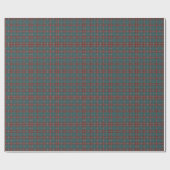 Papier Cadeau Rouge Et Blanc Minimal Plaid Sur Vert Foncé (Plat)