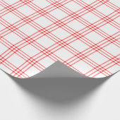 Papier Cadeau Rouge et blanc modernes|Grand Motif| (Coin)