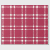 Papier Cadeau Rouge et blanc Plaid Simple mignon cadeau de Noël (Plat)