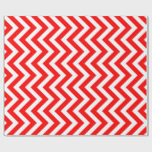 Papier Cadeau Rouge et blanc Taille moyenne Vertical Chevron Str (Plat)