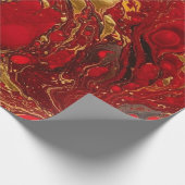 Papier Cadeau Rouge et or Acrylique pour sans couture (Coin)