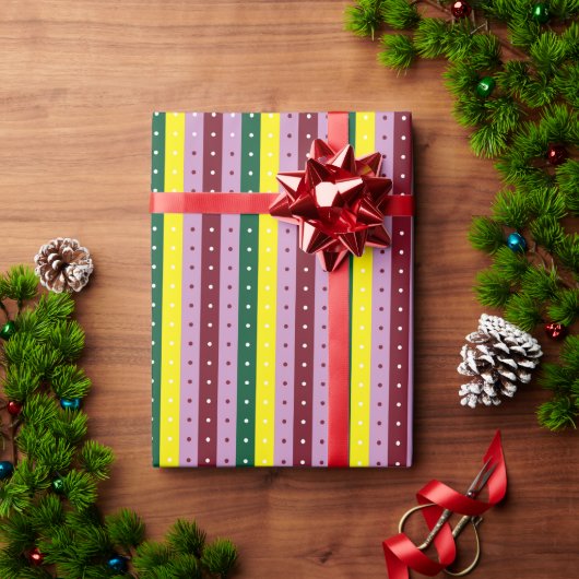 Papier cadeau rouge et orange avec finition brilla (Cadeau de vacances)