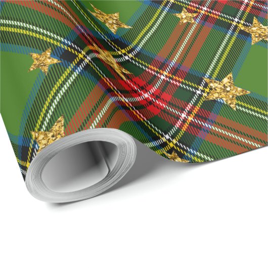 Papier Cadeau Rouge et vert (Coin rond)