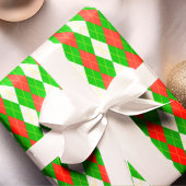 Papier Cadeau Rouge et vert de Noël Argyle