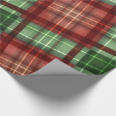 Papier Cadeau Rouge et vert motif carreau de buffle de Noël (Coin)