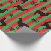 Papier Cadeau Rouge et vert Noël lamas cadeau de fête (Coin)