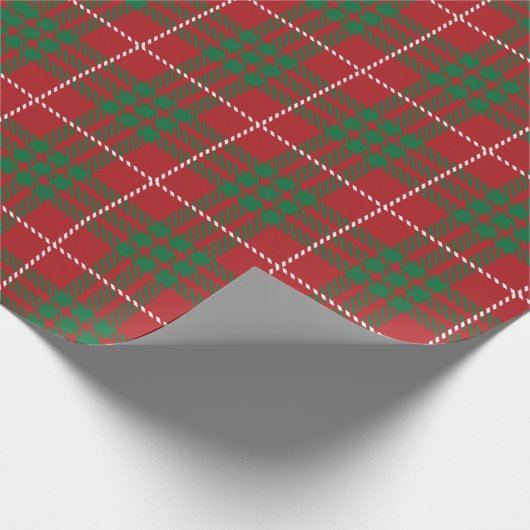 Papier Cadeau Rouge et vert plaid (Coin)