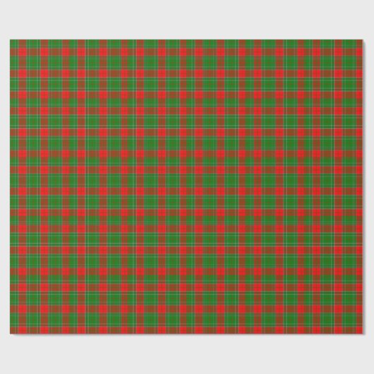 Papier Cadeau Rouge et vert plaid (Plat)