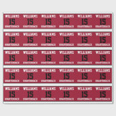 Papier Cadeau Rouge foncé et blanc (Plat)
