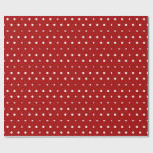 Papier Cadeau Rouge Foncé | Point Blanc à pois (Plat)