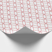 Papier Cadeau Rouge foncé sur des cercles de chevauchement blanc (Coin)