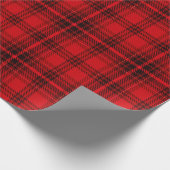Papier Cadeau Rouge gai classique du plaid | (Coin)