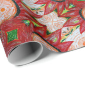 Papier Cadeau Rouge indonésien (Coin rond)