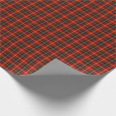 Papier Cadeau Rouge intemporel Flannel classique Noël Plaid (Coin)