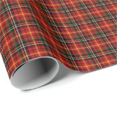 Papier Cadeau Rouge intemporel Flannel classique Noël Plaid (Coin rond)