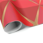 Papier Cadeau Rouge Joyoux Noel (Coin rond)