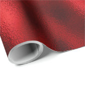 Papier Cadeau Rouge Luxe Faux Feuille (Coin rond)