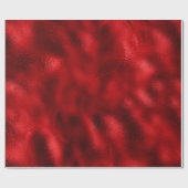 Papier Cadeau Rouge Luxe Faux Feuille (Plat)