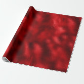 Papier Cadeau Rouge Luxe Faux Feuille (Déroulé)