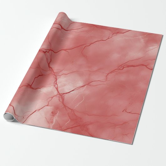 Papier Cadeau Rouge marbré (Déroulé)