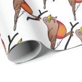 Papier Cadeau rouge-merle (Coin rond)