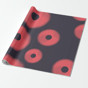 Papier Cadeau Rouge, moderne, urbain, amusant graphique géométri