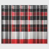 Papier Cadeau Rouge Noir Abstrait Plaid Collection populaire (Plat)