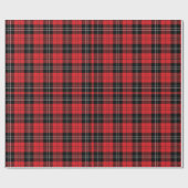 Papier Cadeau Rouge Noir Blanc Tartan Plaid Buffalo Plaid tendan (Plat)