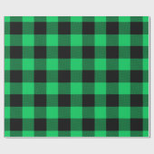Papier Cadeau Rouge noir vert gros bison plaid bûcheron Tartan (Plat)